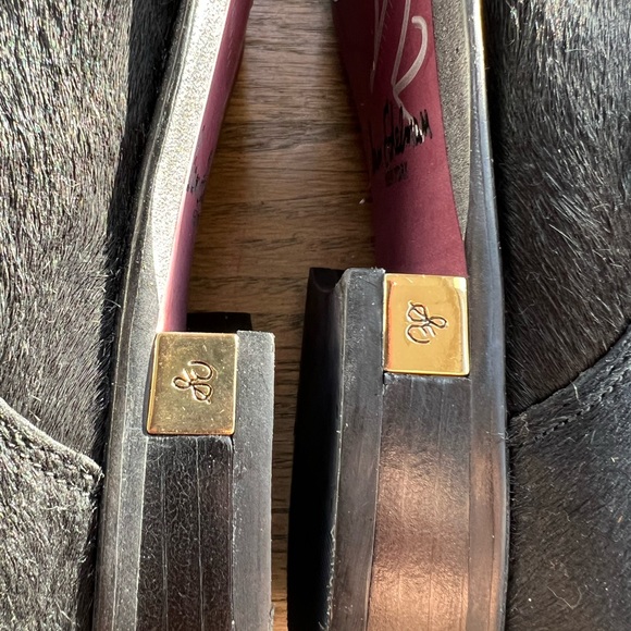 Sam Edelman woman’s black Balfour Real Fur Hair Double Buckle loafer - Picture 9 of 15